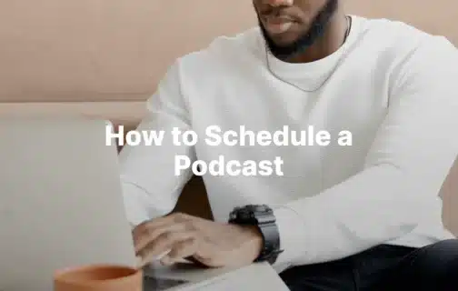 Black man scheduling a podcast